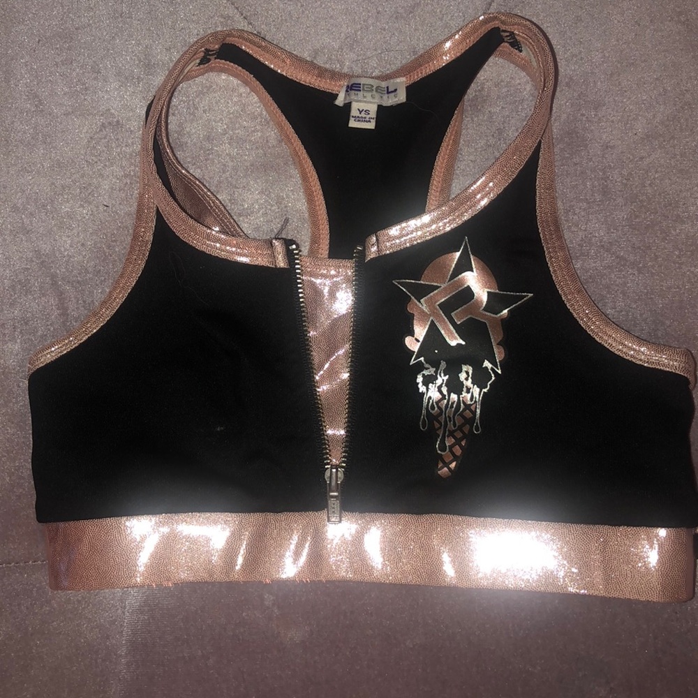 Rebel Athletic Ice Cream Zipper Sports Bra💖